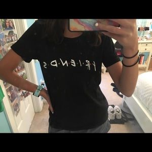 women’s black friends tee